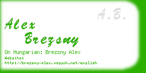 alex brezsny business card